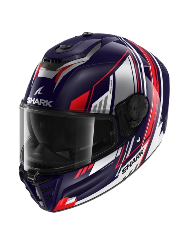 Shark Spartan RS Byrhon Bleu Blanc Chrome Casque de moto intégral pour accident de route