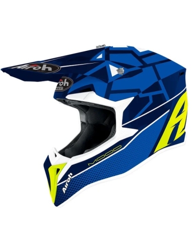 Airoh Wraap Mood Blu Lucido Casco da moto fuoristrada