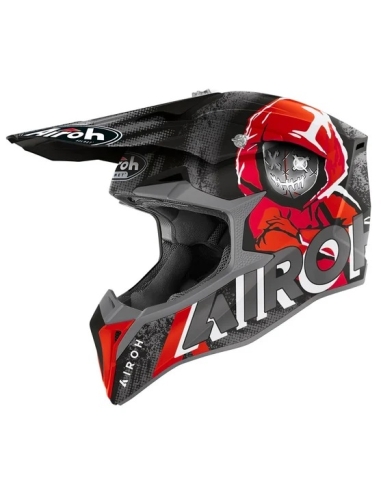 AIROH - CASCOS WRAAP YOUTH ALIEN RED Airoh Wraap Youth Alien Rosso Opaco Casco da corsa per moto fuoristrada