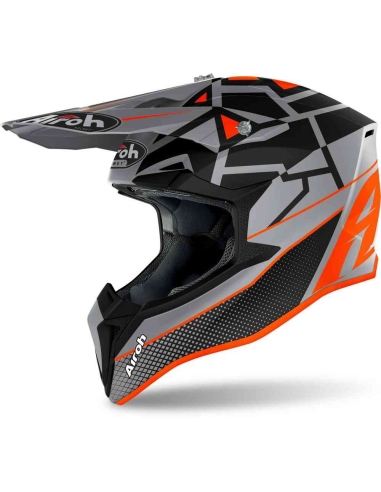 Airoh Wraap Youth Mood Orange Casco da competizione per moto fuoristrada