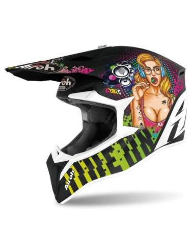 AIROH - CASCOS WRAAP YOUTH PIN UP MATTAiroh Wraap Giovane Pin Up Matt Casco da corsa per moto fuoristrada