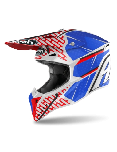 AIROH - CASCOS WRAAP IDOL RED/BLUE GLOSS