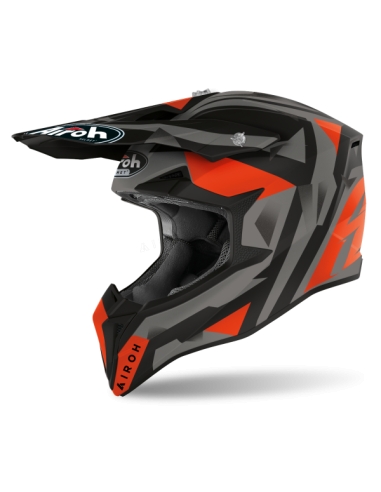 Airoh Wraap Sequel Arancione Opaco Orlo da Moto Off Road