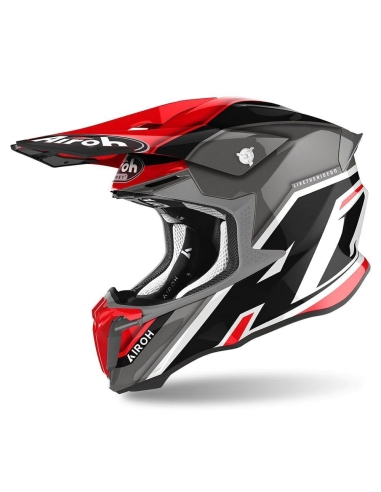 AIROH - CASCO DE MOTO OFF ROAD CASCOS TWIST 2.0 SHAKEN ROJO BRILLO