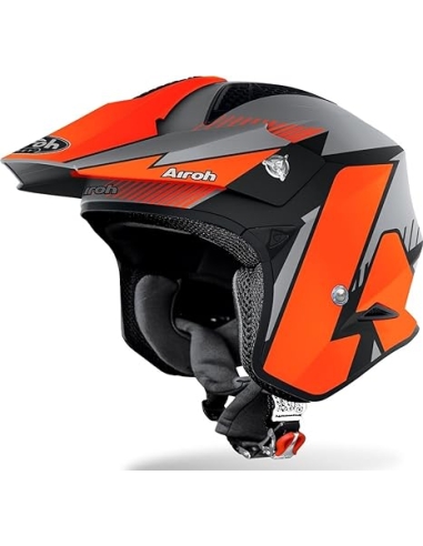 Airoh TRR S Pure orange matt jet open face motorcycle helmet