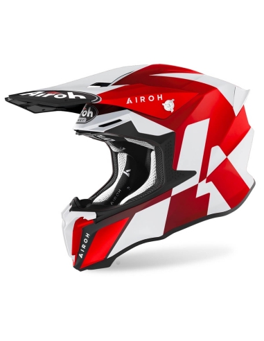 AIROH - CASCOS TWIST 2.0 LIFT ROJO MATE OFF ROAD BIKE RIDER CASCO