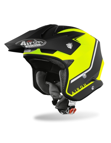 Airoh TRR S Keen Gelber Jet-Jet-Motorradhelm mit offenem Gesicht