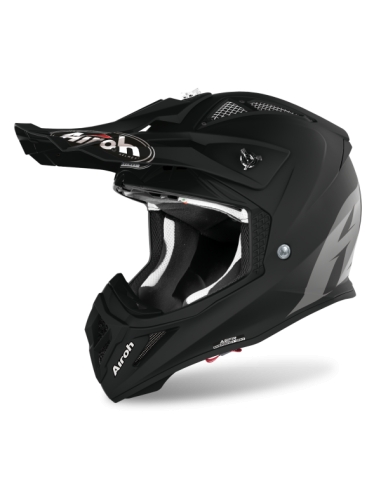 Casque de moto tout-terrain Airoh Aviator Ace couleur noir mat