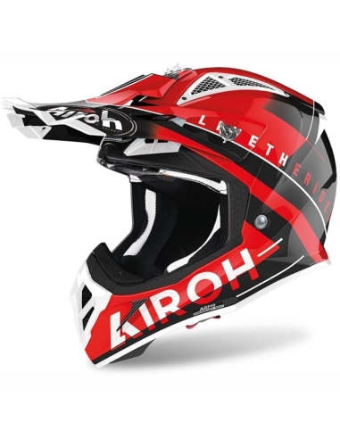 Casco de moto todoterreno Airoh Aviator Ace Amaze rojo brillante