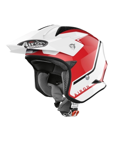 Casque moto jet ouvert Airoh TRR S Keen rouge brillant