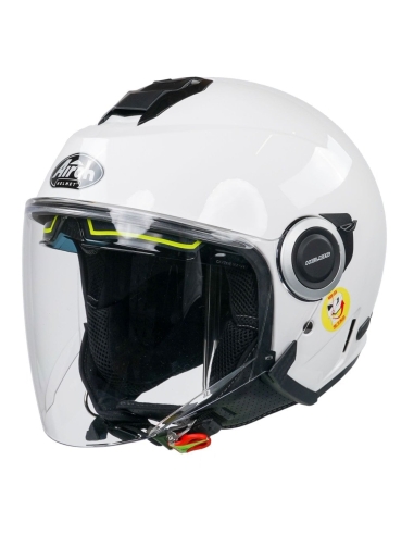 AIROH Helios Casque De Moto Tout-Terrain Ouvert Blanc Brillant