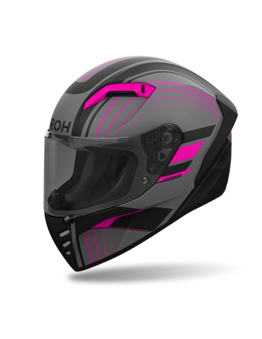 AIROH - CONNOR ACHIEVE PINK MATT Sportlicher Motorrad-Rennradhelm