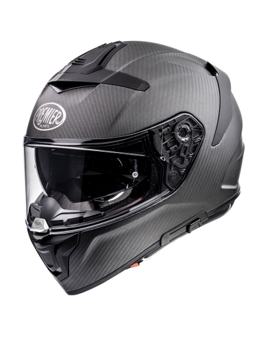 casco de moto de carreras de cara completa premier devil carbon bm negro mate