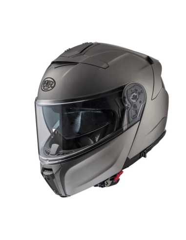 casco de moto modular abatible premier Legacy gt u17bm gris