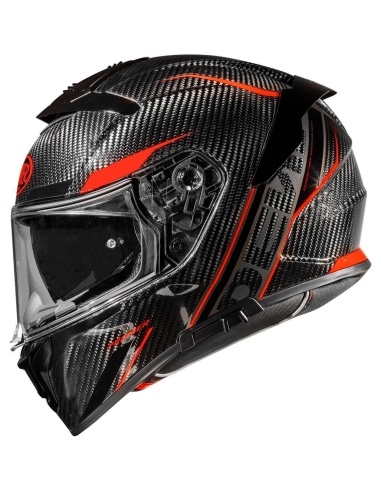 Capacete de motociclismo integral Premier DEVIL CARBON ST2 Vermelho