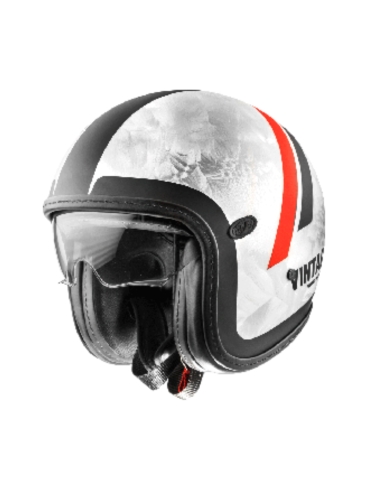 PREMIER CASCO VINT.PLATIN ED.DR DO92BM rojo blanco jet scooter cara abierta scooter casco BM