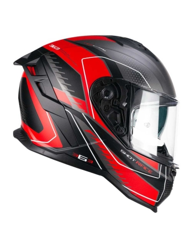 CGM 363G SHOT RACE Casco integral de competición Rojo Antracita