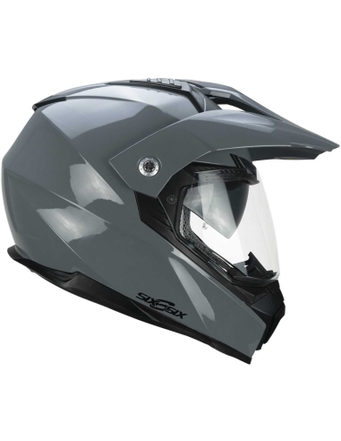 CGM 666A TWIN MONO Full Face Off-Road Motorbike Racing Helmet Grey