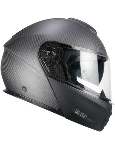 CGM 560C MAD PRO Casco modular de moto con tapa frontal negro mate