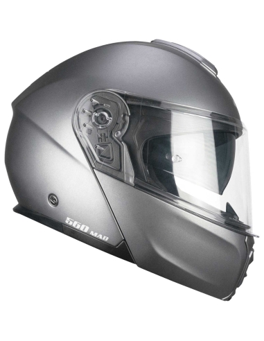 Casque de moto modulaire à rabat avant CGM 560A MAD MONO Anthracite