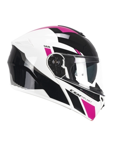 CGM 568S BER Sport Negro Fluo Fucsia modular flip front Casco de moto