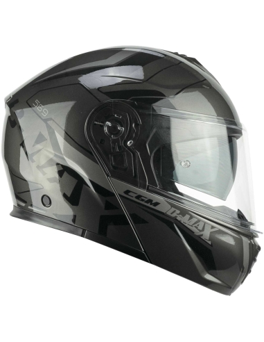 CGM 569G C-MAX CITY Capacete Modular para Motos de Corrida Grafite Preto