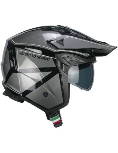 Capacete integral para moto de turismo CGM 155X Rush Rase Graphite Black