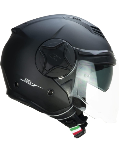 CGM 169A ILLI MONO Casco Jet para Motociclismo Negro