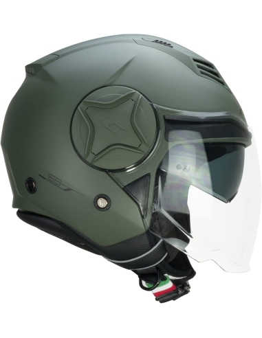 CGM 169A ILLI MONO Casco Jet de Moto Verde