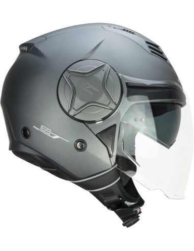 CGM 169A ILLI MONO Capacete Jet para motociclos com a face aberta em antracite acetinado