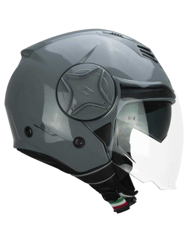 CGM 169A ILLI MONO Capacete de motociclismo de estrada aberto Jet Face Cinzento