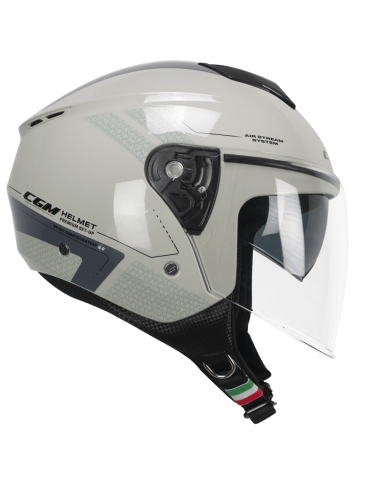 Casque d'équitation moto CGM 126G IPER CITY gris