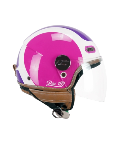 CGM 191G Pix Sprint Casco de moto deportivo abierto de color púrpura fluorescente