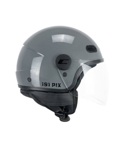 CGM 191A Pix monograuer Motorradhelm mit langem Visier und offenem Gesicht