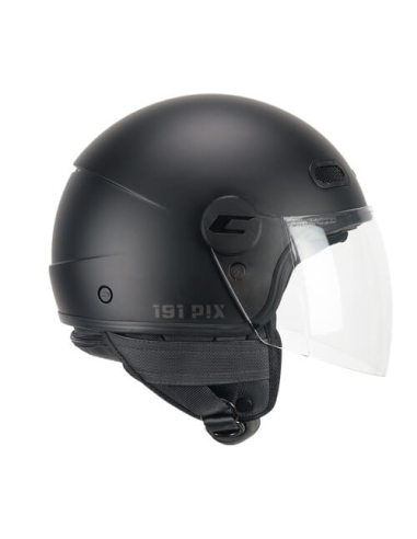 CGM 191A Pix mono negro mate visera larga cara abierta casco de moto de carretera