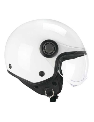 Casque de scooter d'équitation urbaine à visage ouvert CGM 1SHE ZEN BASIC blanc