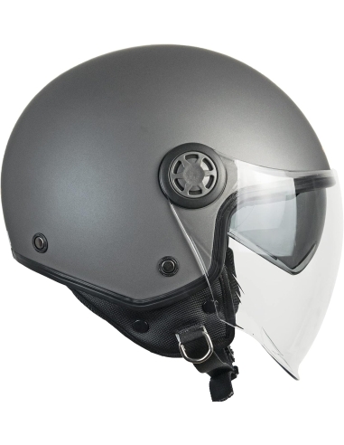 CGM SKA-P - 1SHA ZEN MONO Casco Jet Urbano para Scooter Antracita Satinado