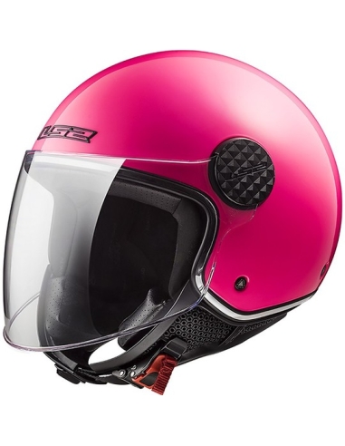 LS2 OF558 Sphere-Lux Gloss Pink Jet casco abierto para moto Scooter