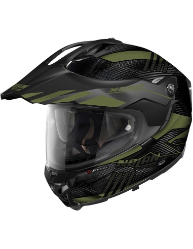 Casque de moto intégral Nolan X-552 Ultra Carbon vert foncé mat