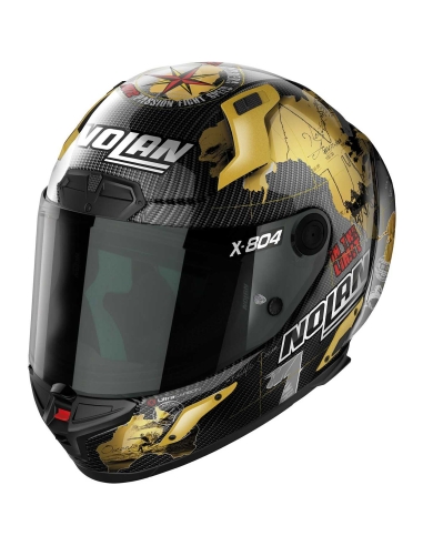 Nolan X-804 RS CHECA 025 Casco integral de moto Racing Checa oro