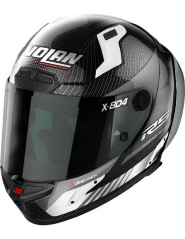 Nolan X-804 RS HOT LAP 012 Casque de course moto intégral blanc