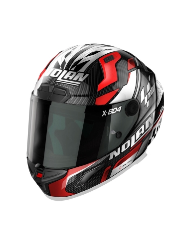 Casco modulare Nolan X-804 RS MOTO GP 022 integrale Moto Racing su strada Rosso Bianco