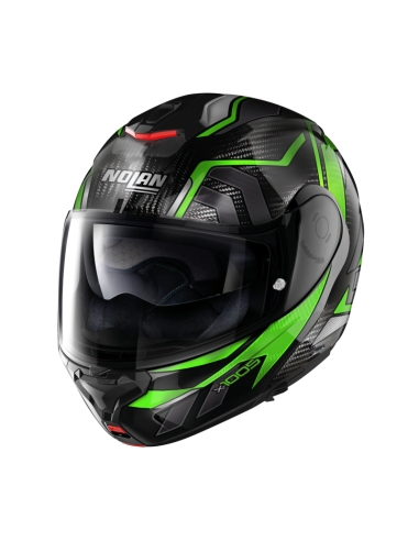 Casque Modulaire NOLAN X-1005 ULTRA SANDGLAS 051 Moto Racing Noir Brillant Vert