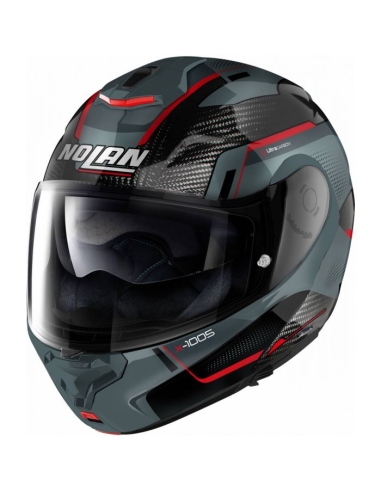 NOLAN X-Lite X-1005 ULTRA UNDERCOVER 044 Capacete modular de corrida para moto cinza vermelho