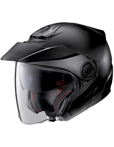 Nolan N40-5 06 Classic N-Com 010 Motorradhelm mit offenem Gesicht, mattschwarz