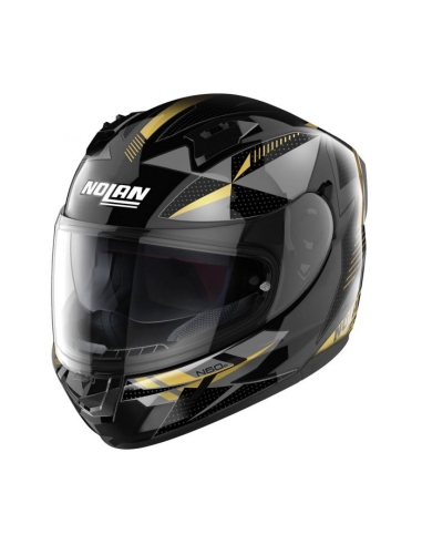 Casque de course moto intégral Nolan N60-6 Classic 075 noir brillant