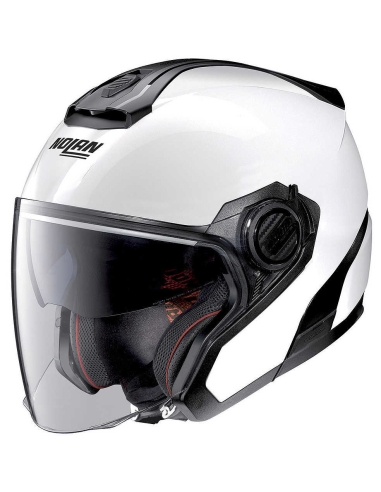 Nolan N40-5 06 Special N-Com 015 Doppelvisier-Motorradhelm mit offenem Gesicht, Weiß