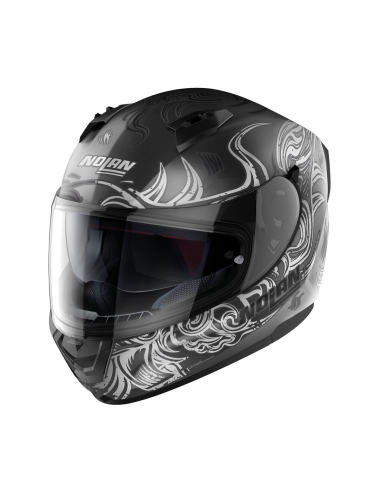 Nolan N60-6 Muse 069 Casque de moto intégral Lava Noir Blanc Gris