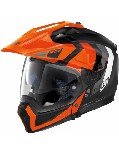 Nolan N70-2 X 06 Stunner N-Com 052 Off Road Modularer Motorradhelm Mattschwarz/Orange