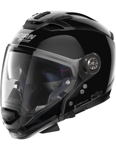 Casque de moto modulaire tout-terrain Nolan N70-2 GT 06 Classic N-Com 003, noir brillant